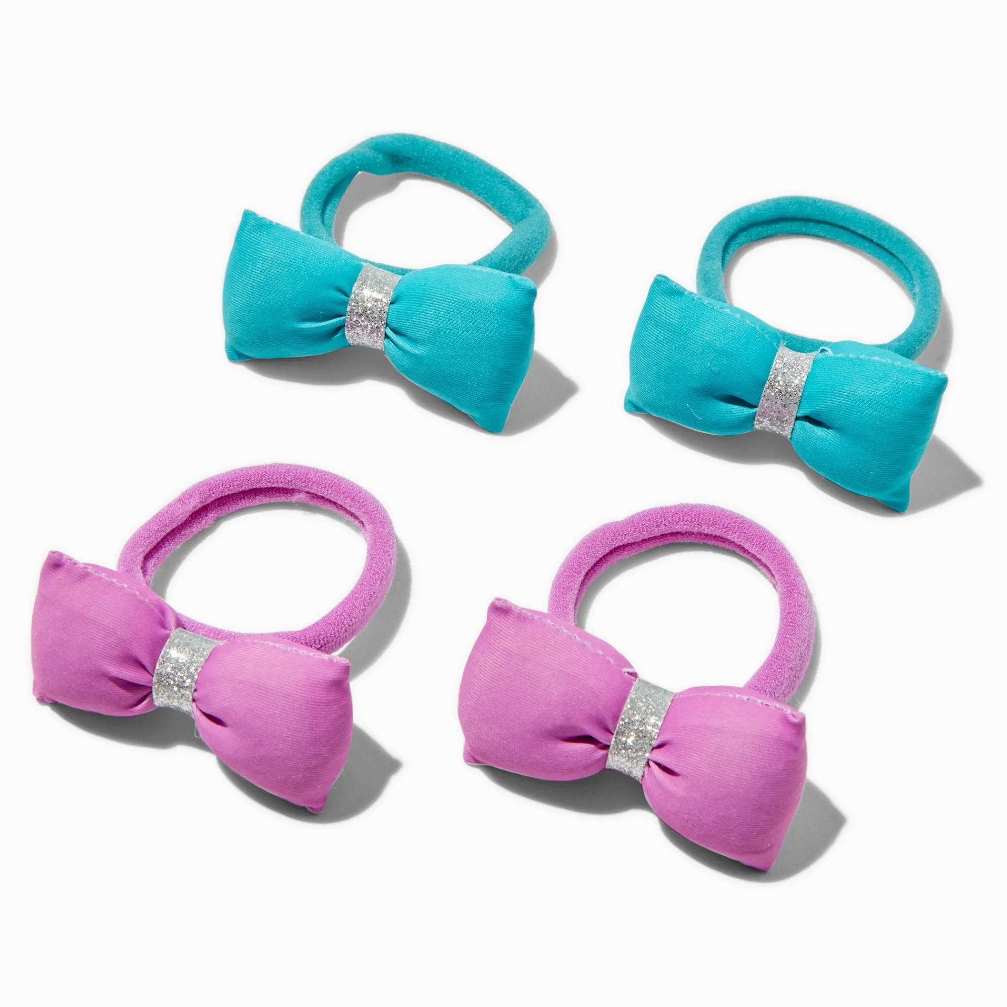 Claire's Noeuds Pour Cheveux|Élastiques-Élastiques à nœuds bouffants à paillettes Claire's Club - Lot de 4
