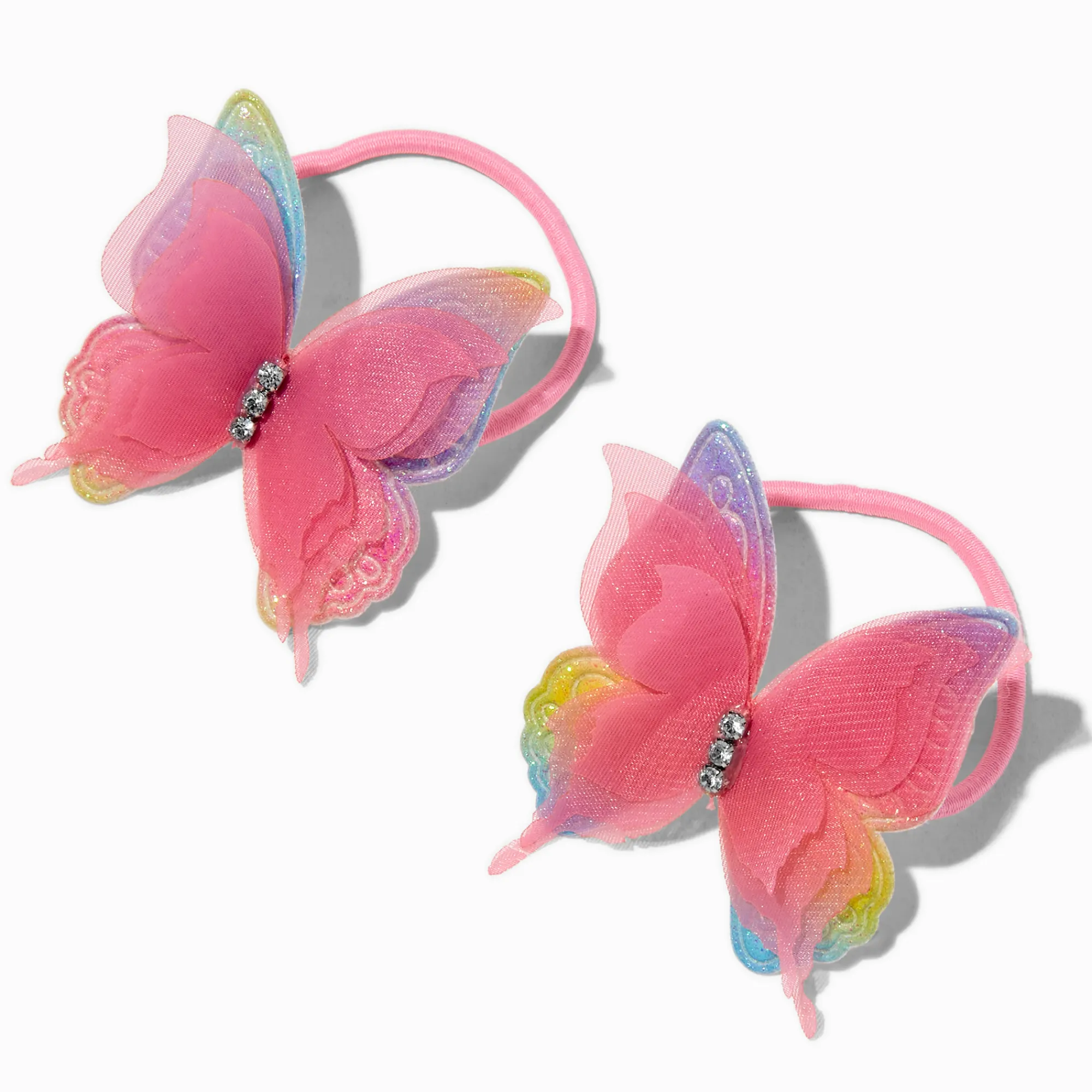 Claire's Élastiques-Élastiques papillon roses Claire's Club - Lot de 2