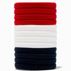 Claire's Élastiques-Élastiques rouges, blancs et noirs - Lot de 12