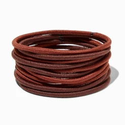 Claire's Élastiques-Élastiques XL pour cheveux épais marron - Lot de 12
