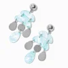 Claire's Pendantes-Light Blue Abstract Chandelier Drop Earrings