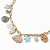 Claire's Colliers-Light Blue Beach Charm Choker Necklace