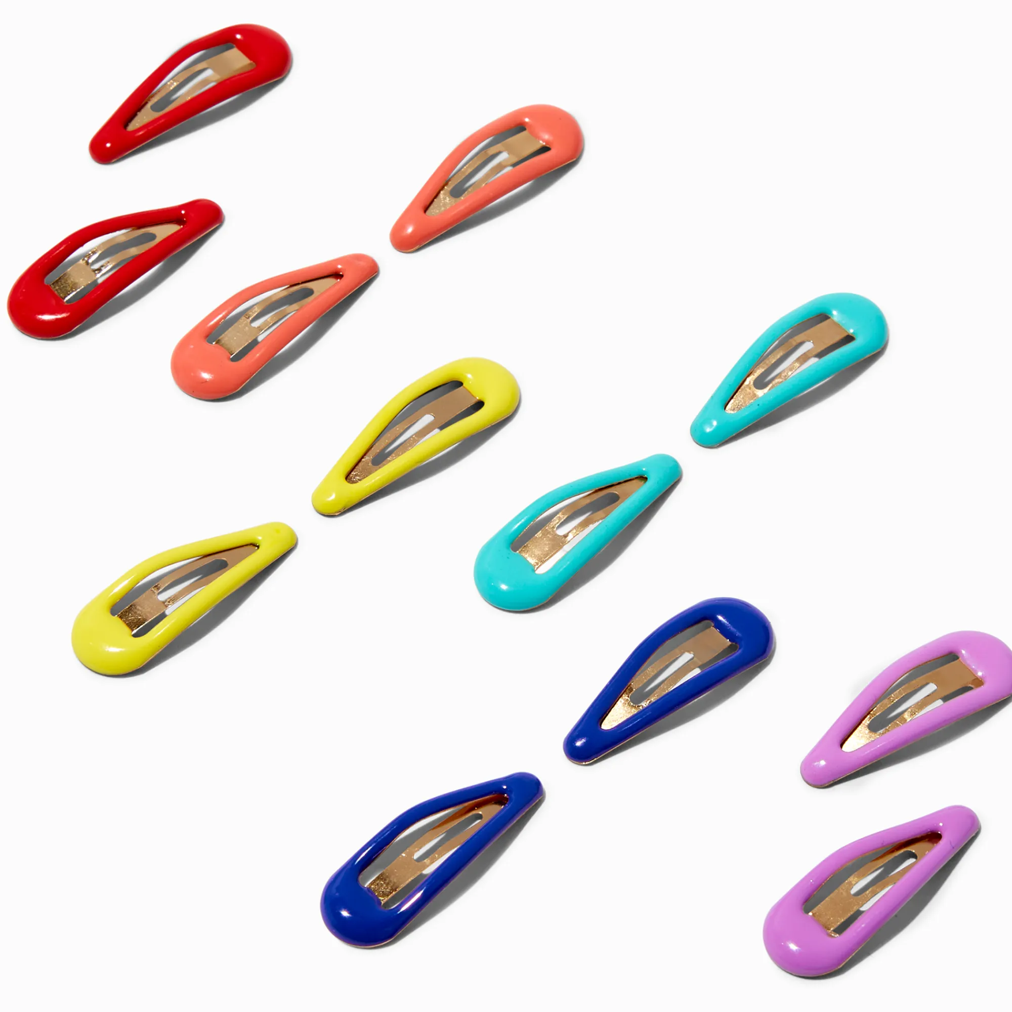 Claire's Barrettes Et Pinces-Lot de 12 barrettes clic clac arc-en-ciel Claire’s Club