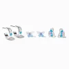 Claire's Anneaux|Clous D'oreilles-Lot de boucles d'oreilles à empiler papillons roses et bleues