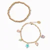 Claire's Bracelets-Lot de bracelets à breloques iridescentes Uptown couleur dorée - Lot de 2