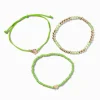 Claire's Bracelets-Lot de bracelets en perles de rocaille inspiration « Grow » vert citron - Lot de 3