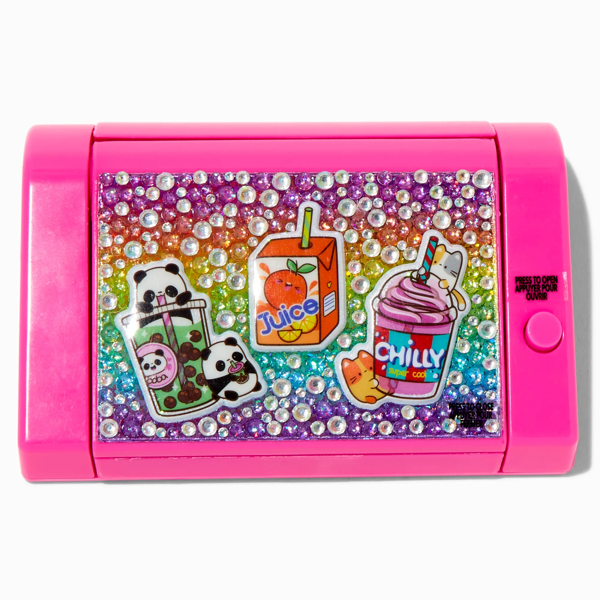 Claire's Lèvres-Lot de gloss à ouverture mécanique rose bling-bling petits animaux boissons