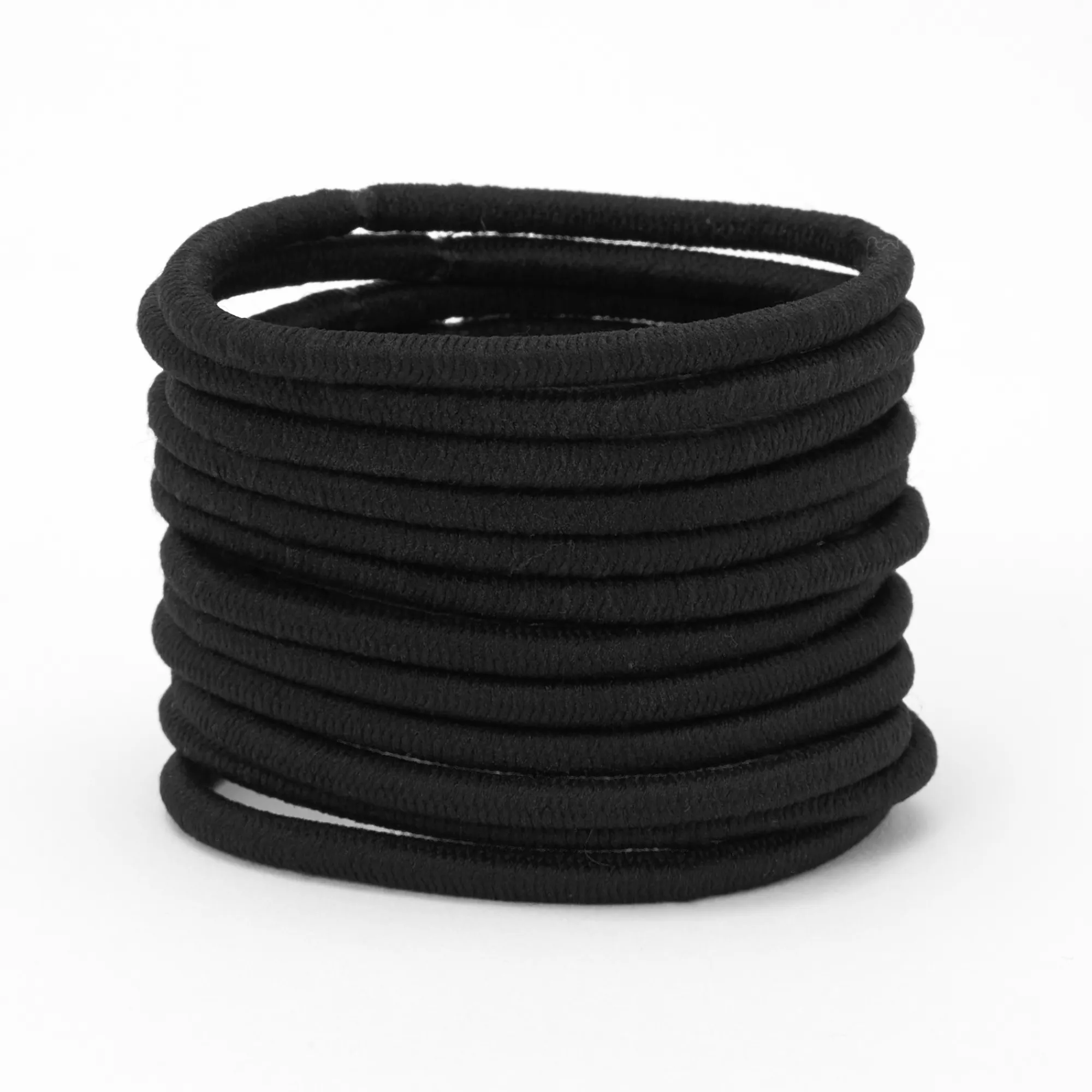 Claire's Élastiques-Lot de 12 élastiques à cheveux noirs de luxe