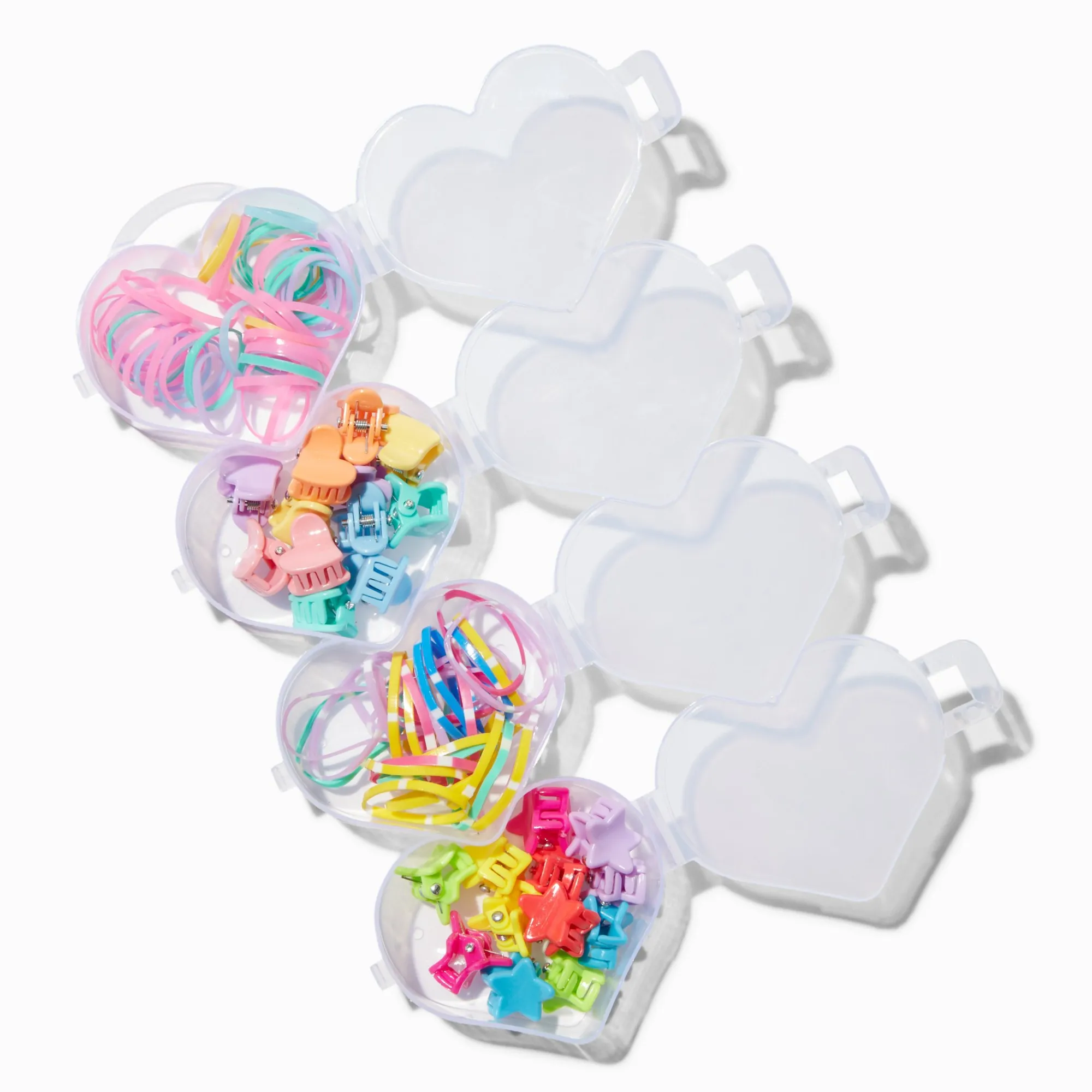 Claire's Élastiques|Barrettes Et Pinces-Lot de mini pinces et d'élastiques cœur Claire's Club