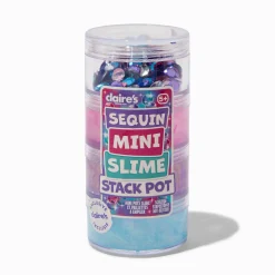 Claire's Jouets Gluants-Lot de mini pots de slime empilables avec sequins