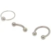 Claire's Bijoux Premium|Bijoux De Piercing-Lot de 3 paires de créoles pour piercing de cartilage 16 g couleur titané