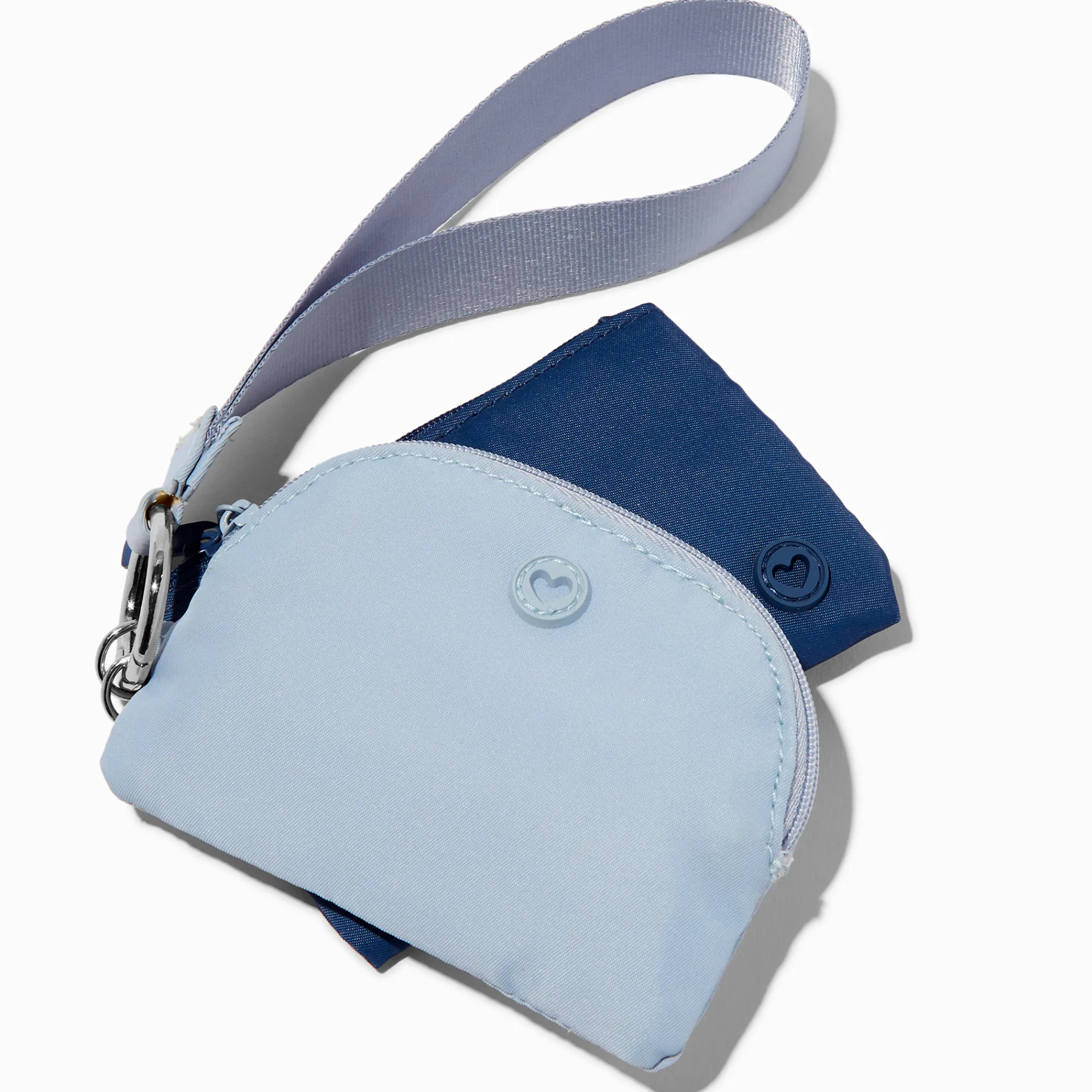 Claire's Porte-monnaies-Lot de porte-monnaie en nylon bleus - Lot de 2