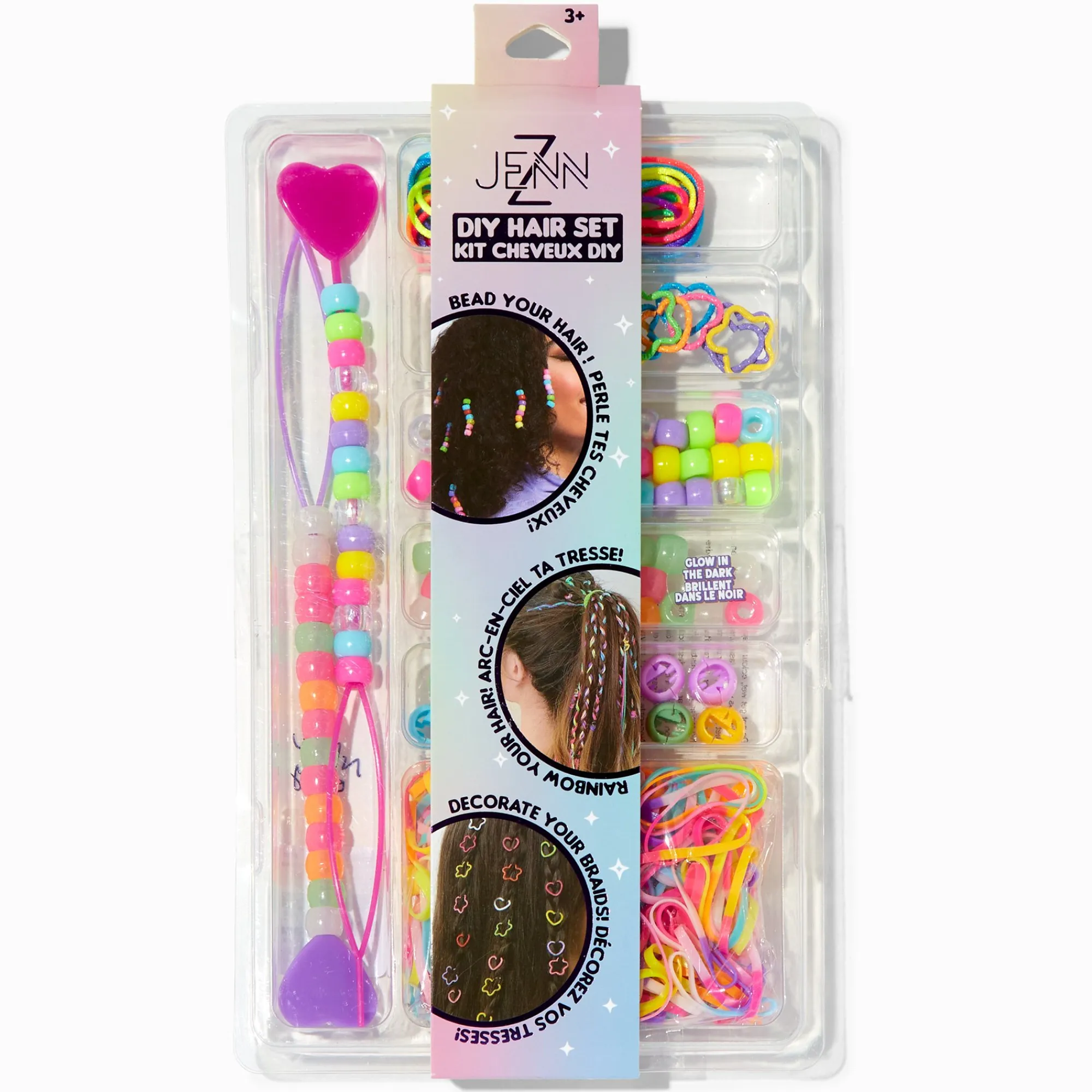 Claire's Élastiques-Lot d’élastiques perlés à faire soi-même multicolores