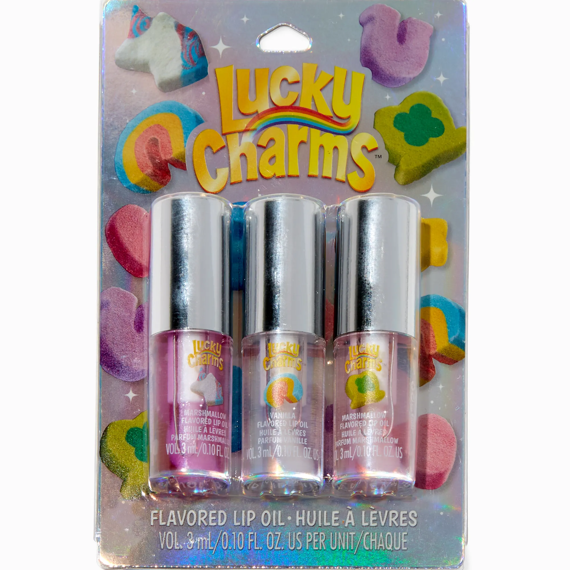 Claire's Lèvres-Lucky Charms™ Flavoured Lip Oil Set - 3 Pack