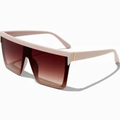 Claire's Lunettes-Lunettes de soleil écran barre brun clair