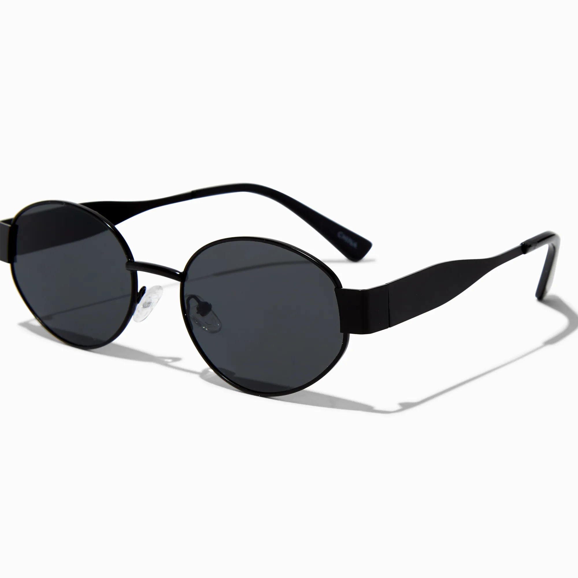 Claire's Lunettes-Lunettes de soleil ovales noires