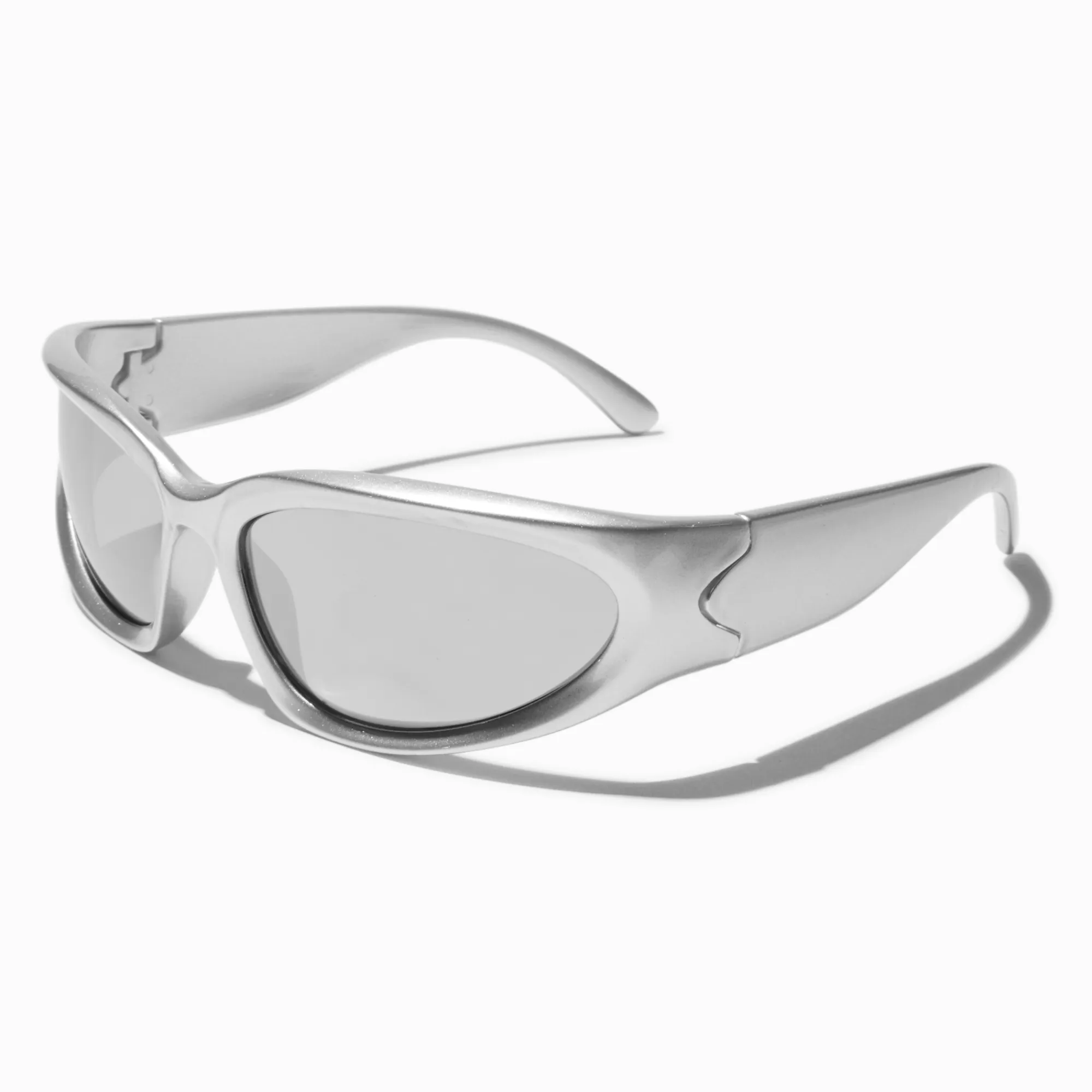 Claire's Lunettes-Lunettes de soleil Racer couleur argentée