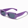 Claire's Lunettes-Lunettes de soleil rectangulaires violettes