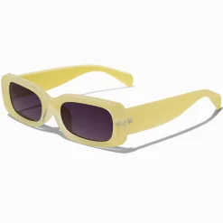 Claire's Lunettes-Lunettes de soleil rectangulaires jaunes