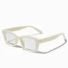 Claire's Lunettes-Lunettes à verres transparents rectangulaires jaune clair