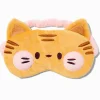 Claire's Masques Sommeil-Masque de sommeil chat orange en peluche
