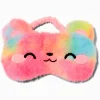 Claire's Masques Sommeil-Masque de sommeil en peluche ours arc-en-ciel Claire's Club