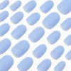 Claire's Ongles-Matte Baby Blue Medium Oval Vegan Faux Nail Set - 24 Pack