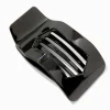 Claire's Barrettes Et Pinces-Matte Black Oval Yoga Hair Claw