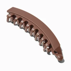Claire's Barrettes Et Pinces-Matte Brown Banana Hair Claw