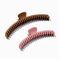Claire's Barrettes Et Pinces-Matte Mauve Athletic Hair Claws - 2 Pack
