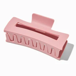Claire's Barrettes Et Pinces-Matte Mauve Rectangular Hair Claw
