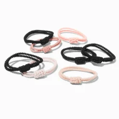 Claire's Élastiques-Mauve Athletic Knit Hair Ties - 8 Pack