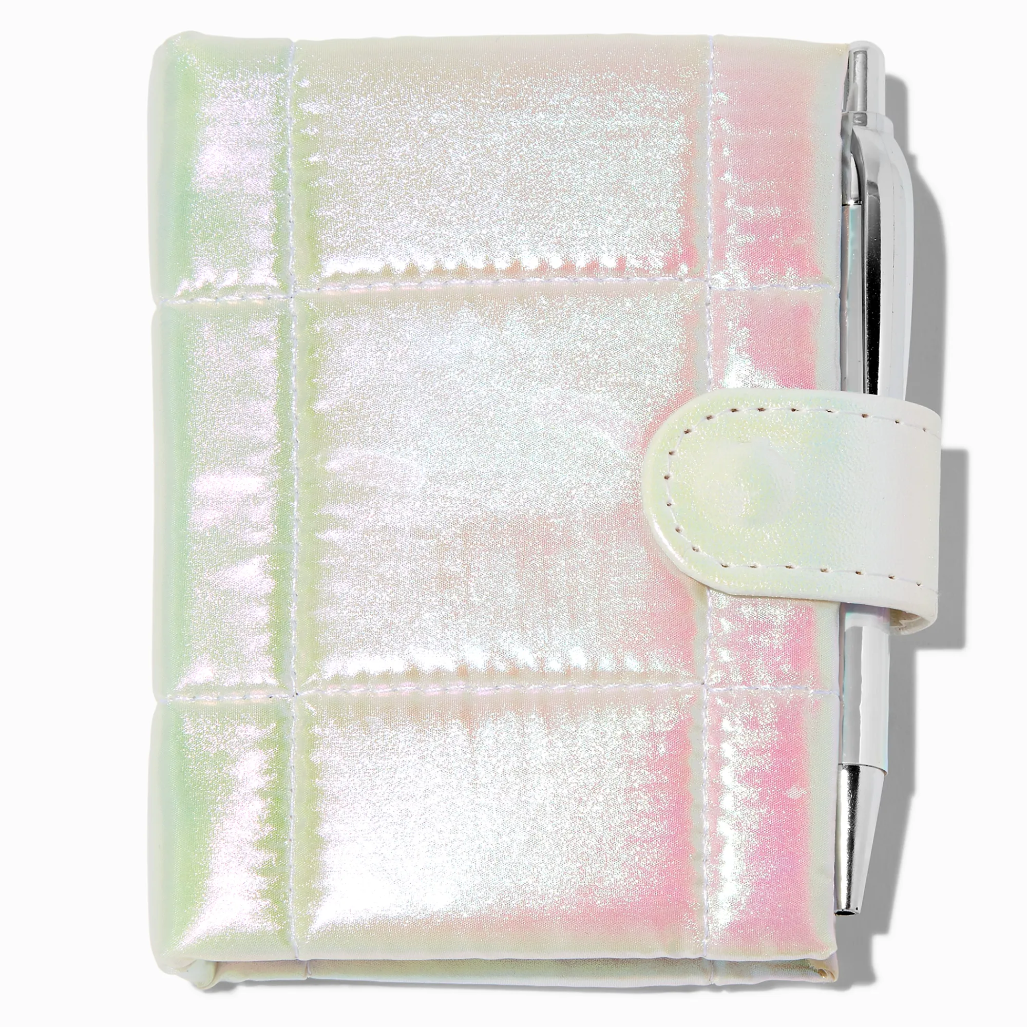 Claire's Cahiers Et Journaux Intimes-Mini carnet journal matelassé blanc
