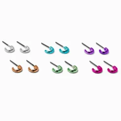 Claire's Anneaux-Mini créoles anodisées - Lot de 6