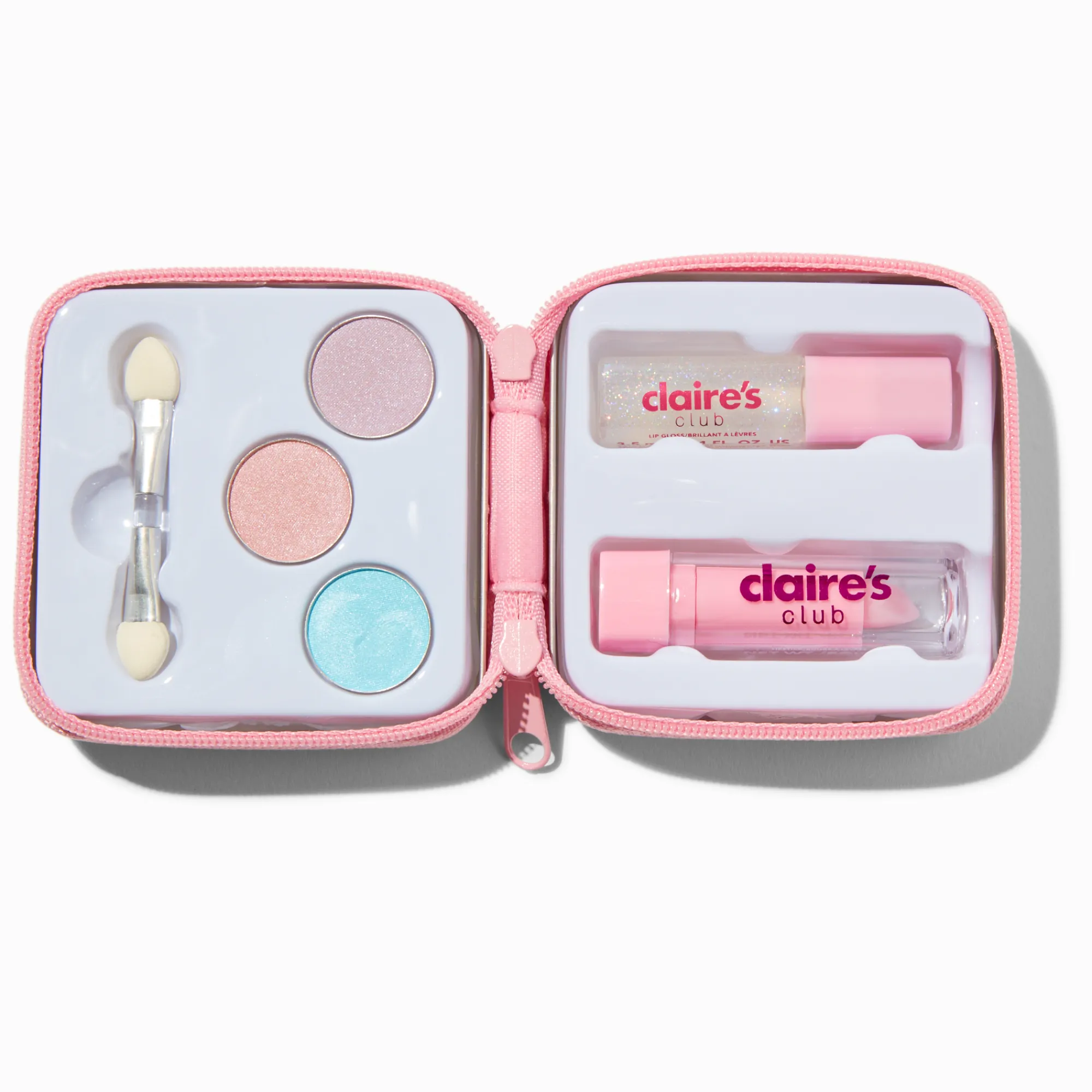 Claire's Coffrets Et Palettes-Mini palette compacte de maquillage et boîte en fer licorne perle d'imitation cœur Claire's Club