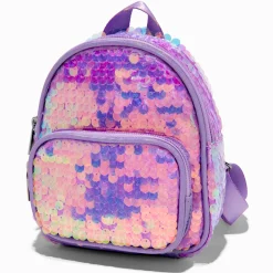 Claire's Sacs À Dos-Mini sac à dos à mini paillettes violet Claire's Club