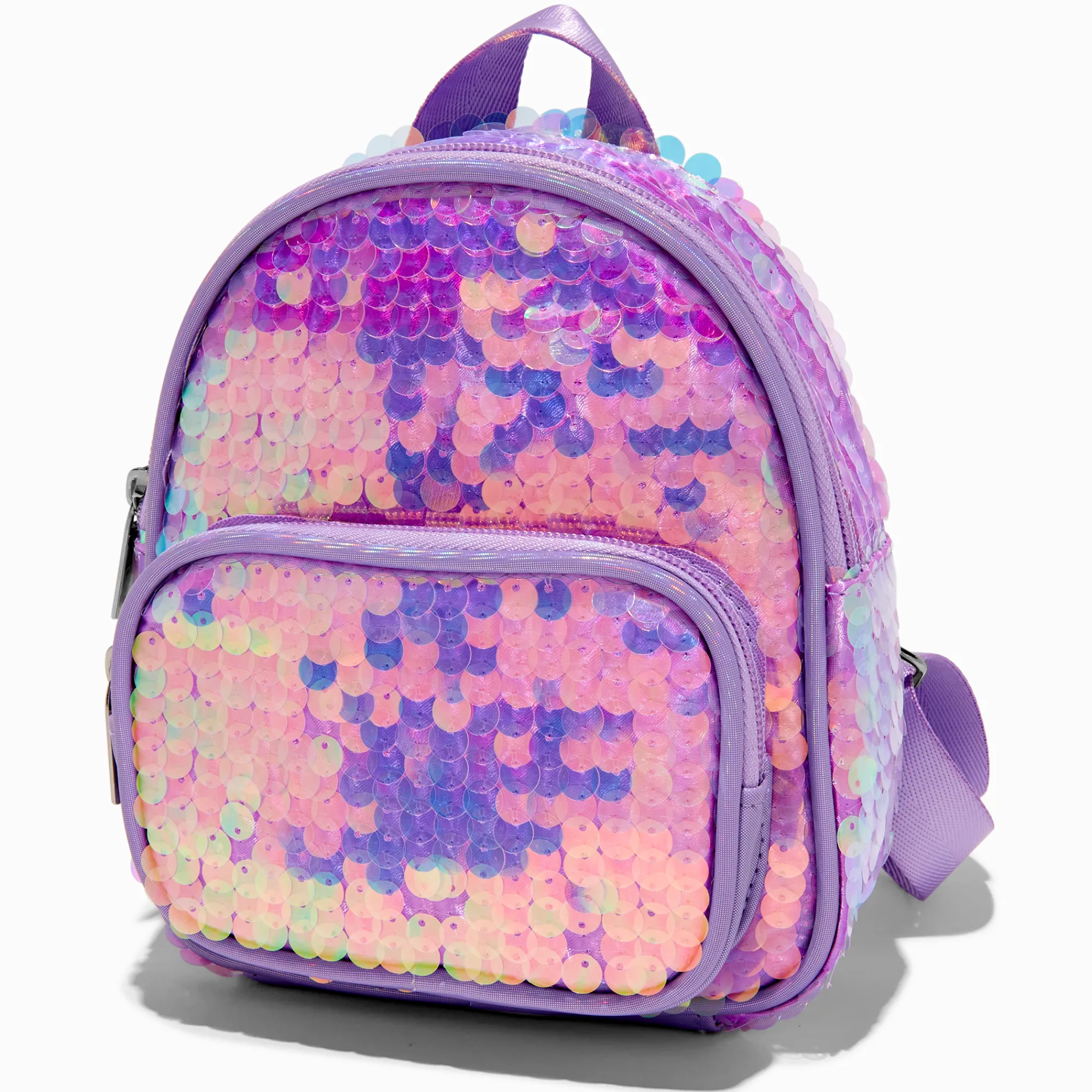 Claire's Sacs À Dos-Mini sac à dos à mini paillettes violet Claire's Club