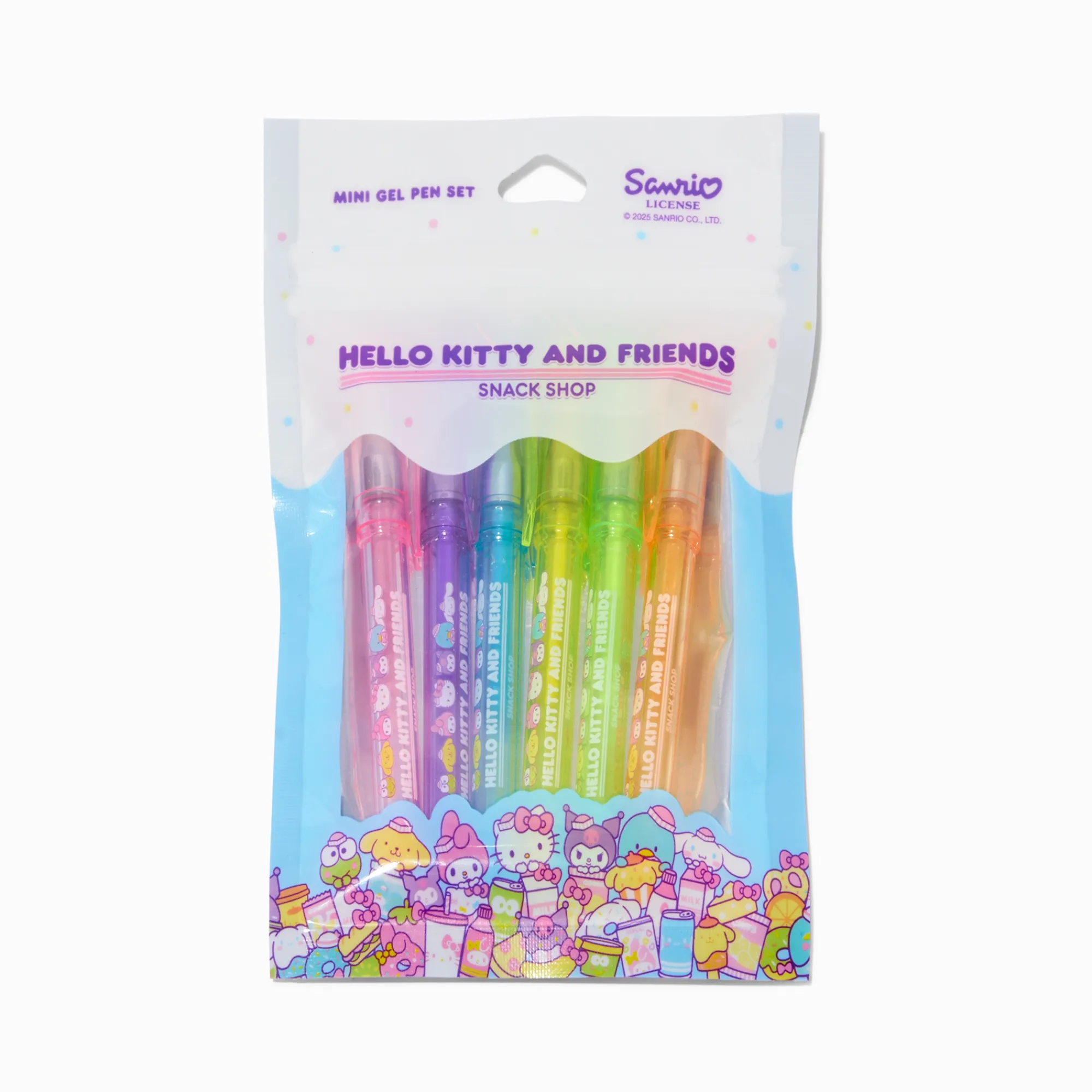 Claire's Stylos Et Crayons-Mini stylos gel Boutique de snacks Hello Kitty® And Friends- Lot de 6