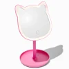 Claire's Déco De Maison-Miroir éclairant en forme de chat rose