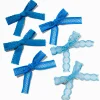 Claire's Noeuds Pour Cheveux-Mixed Blue Lace Hair Bow Clips - 6 Pack