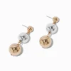 Claire's Pendantes-Mixed Metal Graduated Ball Drop Earrings