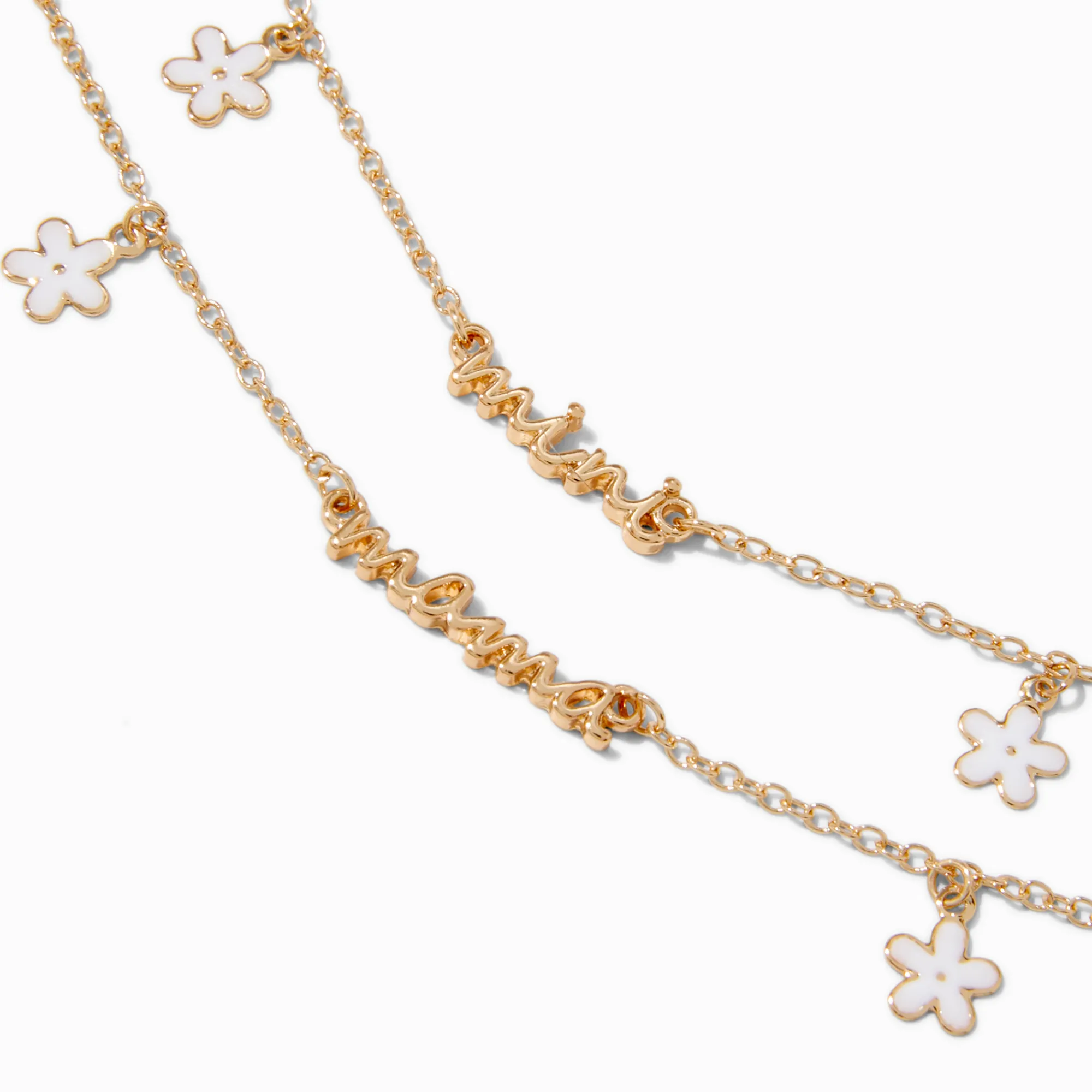 Claire's Colliers-Mommy & Me "Mama" & "Mini" Flower Charm Necklaces - 2 Pack