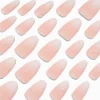 Claire's Ongles-Neutral Ombre Pearl Long Almond Vegan Faux Nail Set - 24 Pack