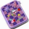 Claire's Coffrets Et Palettes-Palette compacte de maquillage et boîte en fer violette licorne Y2K