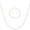 Claire's Parures De Bijoux-Parure de bijoux avec perles d'imitation couleur argentée - Lot de 3