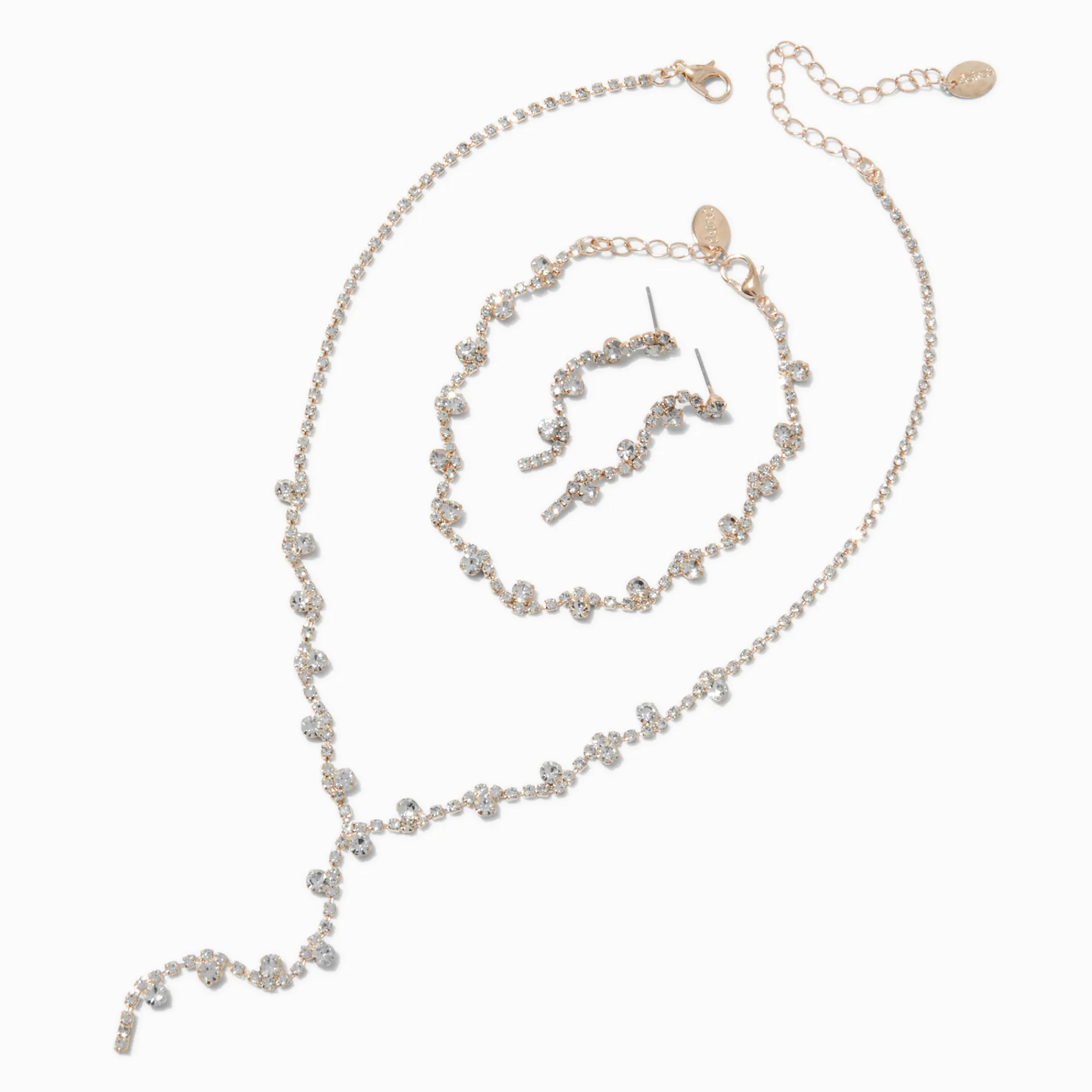Claire's Parures De Bijoux-Parure de bijoux princesse couleur dorée rose - Lot de 3