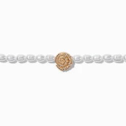 Claire's Colliers-Pearl Conch Shell Pendant Choker Necklace