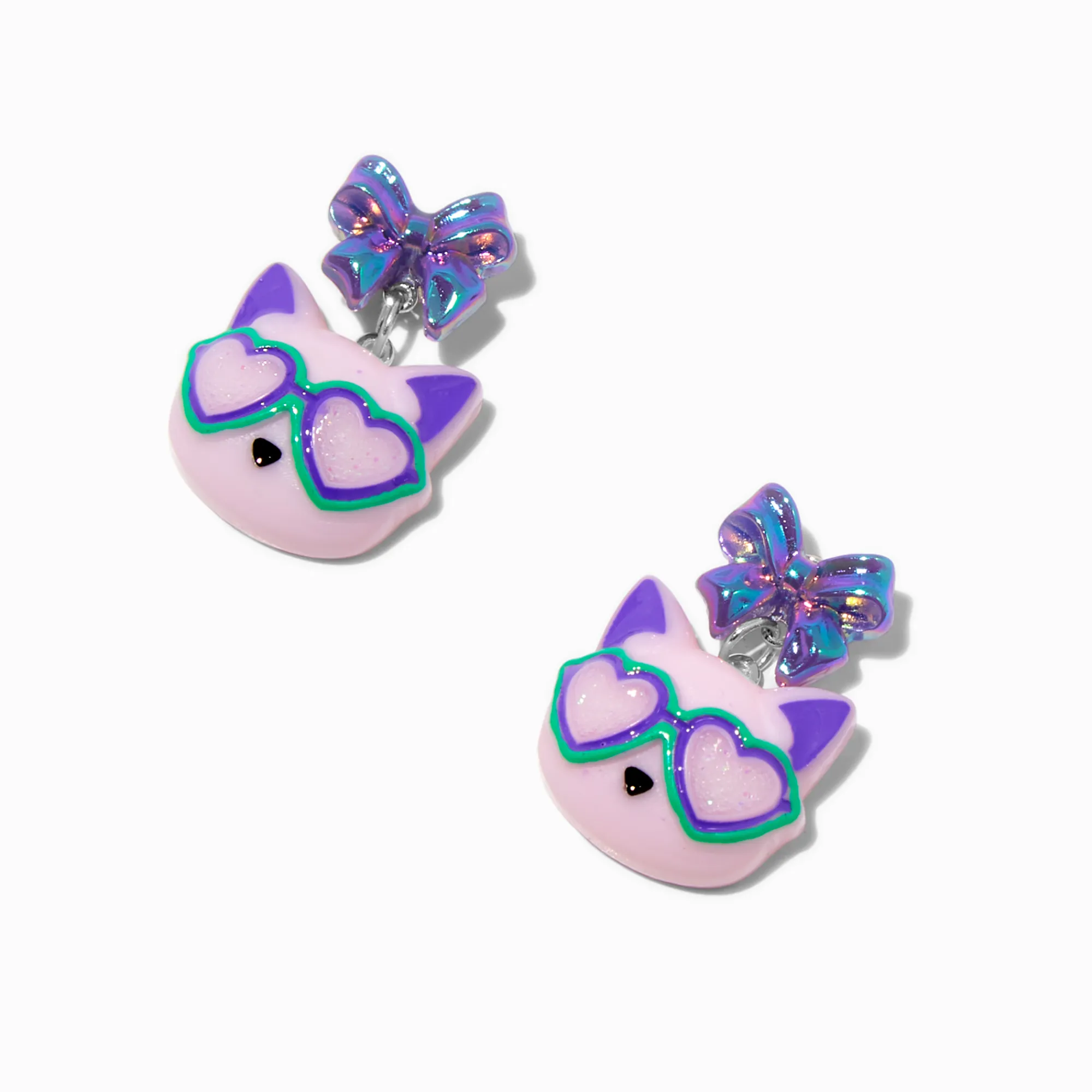 Claire's Pendantes-Pendantes chat lunettes de soleil bombées