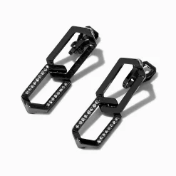 Claire's Clips Et Autocollants|Pendantes-Pendantes à clip chaîne géométrique noires