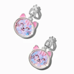 Claire's Clips Et Autocollants-Pendantes à clip chat rose shaker